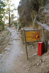 ...great danger! Falling rocks